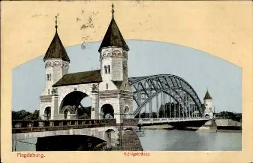 Ak Magdeburg an der Elbe, Königsbrücke