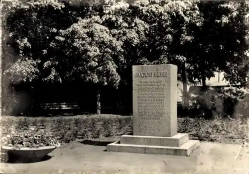 Ak Zwickau in Sachsen, August-Bebel-Denkmal