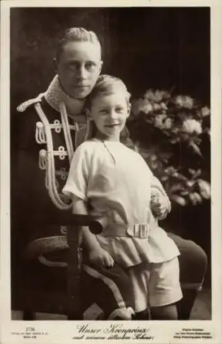 Ak Kronprinz Wilhelm von Preußen mit Prinz Wilhelm, NPG 4371