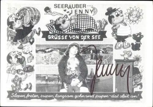 Foto Sängerin, Seeräuber-Jenny, Portrait, Autogramm