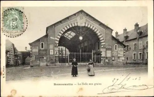 Ak Romorantin Lanthenay Loir et Cher, Historische Markthalle