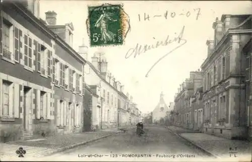 Ak Romorantin Loir et Cher, Faubourg d'Orleans