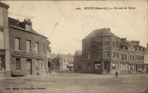 Ak Montérolier Buchy Seine Maritime, Stadtansicht, Gebäude, Straße, historische Postkarte