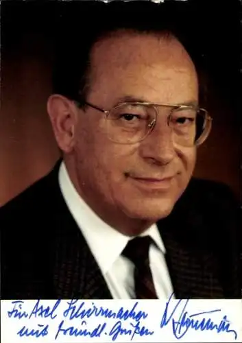 Ak Friedrich Zimmermann, Politiker, Portrait, Autogramm