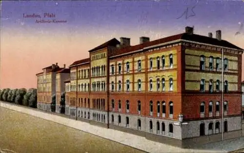 Ak Landau in der Pfalz, Artillerie-Kaserne