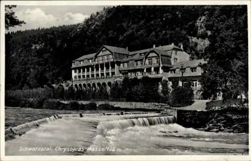 Ak Bad Blankenburg im Kreis Saalfeld Rudolstadt, Chrysopras Wasserfall