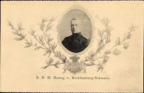 Ak Herzog zu Mecklenburg-Schwerin, Portrait