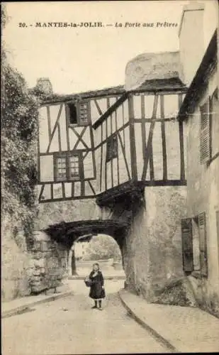 Ak Mantes la Jolie Yvelines, Porte aux Pretres