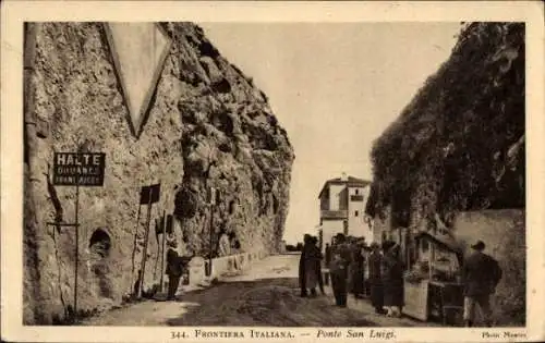 Ak Ponte San Luigi, Grenze, Zoll