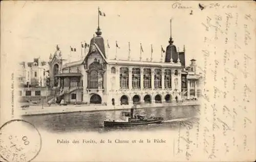 Ak Paris, Weltausstellung 1900, Palais des Forêts, de la Chasse et de la Pêche