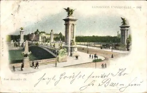 Ak Paris, Exposition Universelle 1900, Pont Alexandre III