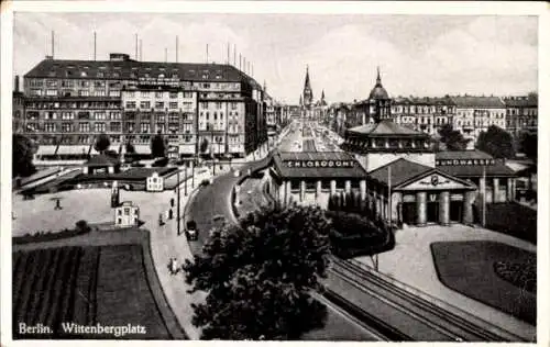 Ak Berlin Charlottenburg, Kurfürstendamm, Wittenbergplatz, Gebäude, Chlorodont, Untergrundbahn...
