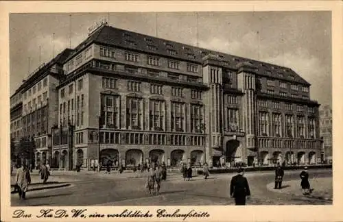 Ak Berlin Charlottenburg, KaDeWe, Tauentzienstraße