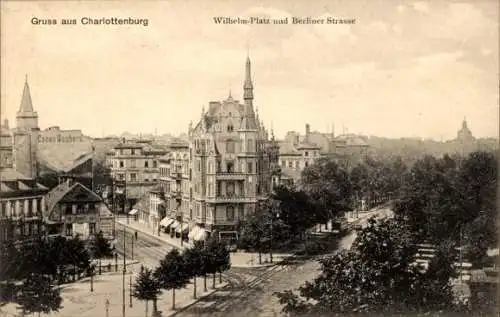 Ak Berlin Charlottenburg, Wilhelm-Platz, Berliner Strasse