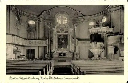 Ak Berlin Charlottenburg Alt Lietzow, Kirche, Altar
