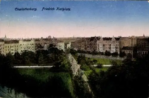 Ak Berlin Charlottenburg, Friedrich Karlplatz