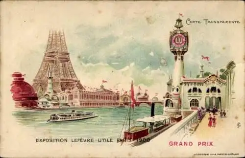 Halt gegen das Licht Litho Litho Weltausstellung Paris 1900, Exposition Lefevre Utile, Grand Prix