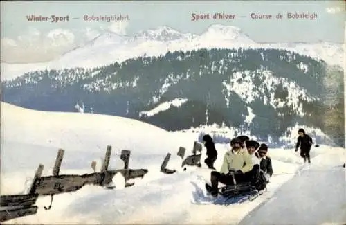 Ak Wintersport, Bobsleighfahrt, Schnee