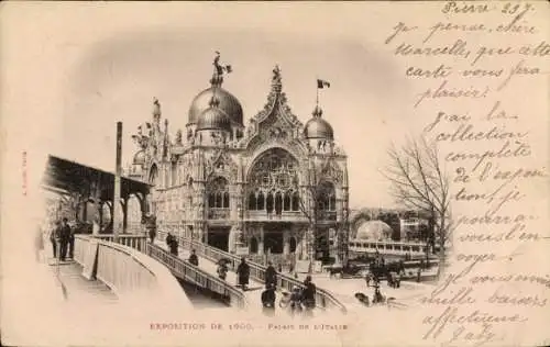 CPA Exposition de 1900, Palais de l'Italie