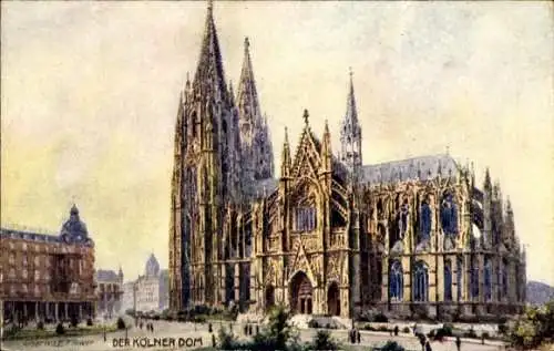 Künstler Ak Flower, Charles E., Köln am Rhein, Der Dom, Oilette, Tuck 656