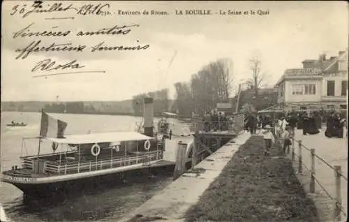 CPA La Bouille Seine Maritime, Seine et le Quai