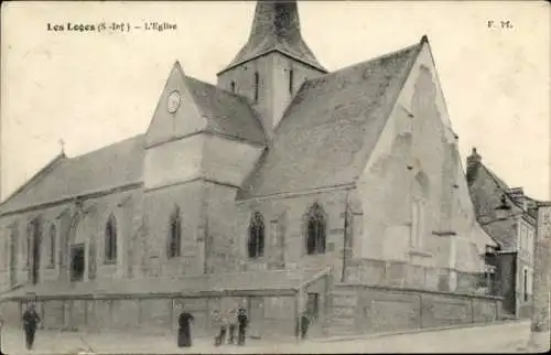 Ak Les Loges Yvelines , Eglise, Les Loges (S-Int), F. M.