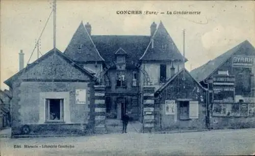 Ak Conches en Ouche Eure, Gendarmerie