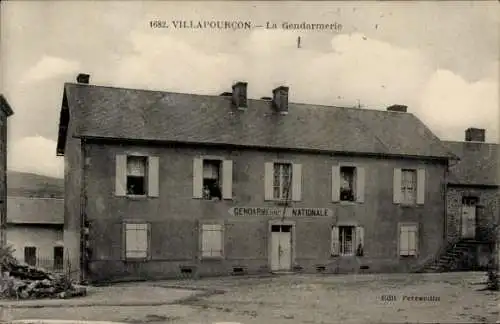 Ak Villapourçon Nièvre, Gendarmerie