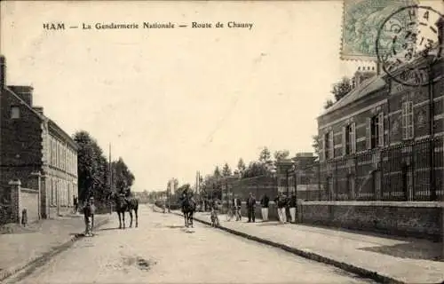 Ak Ham Somme, Gendarmerie Nationale, Route de Chauny