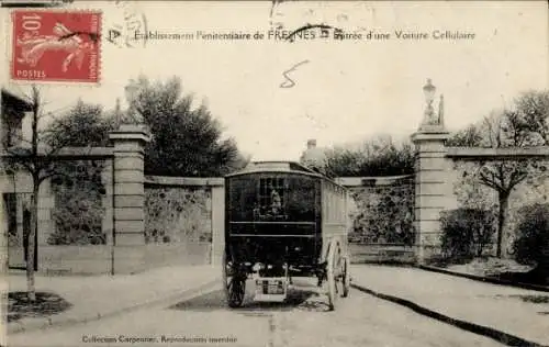Ak Fresnes Val de Marne, Etablissement Pénitentiaire, Entree d'une Voiture Cellulaire