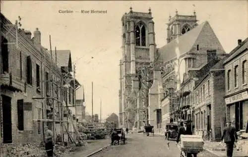 Ak Corbie Somme, Rue Hersent