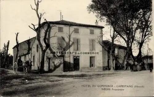 CPA Capestang Hérault, Hotel du Commerce