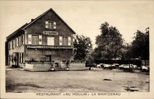 Ak La Wantzenau Wanzenau Elsass Bas Rhin, Restaurant „Au Moulin“, historische Postkarte, Lands...