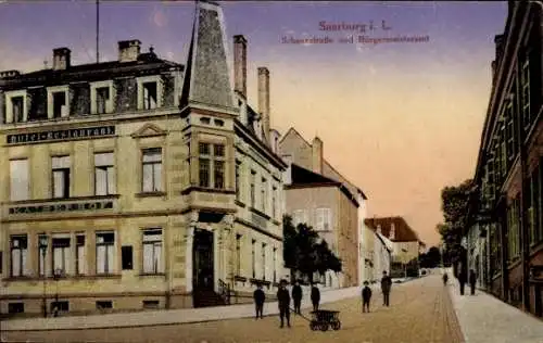 Ak Sarrebourg Saarburg Lothringen Moselle, Schanzstraße, Bürgermeisteramt