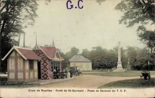 Ak Saint Germain en Laye Yvelines, Croix de Noailles, Foret