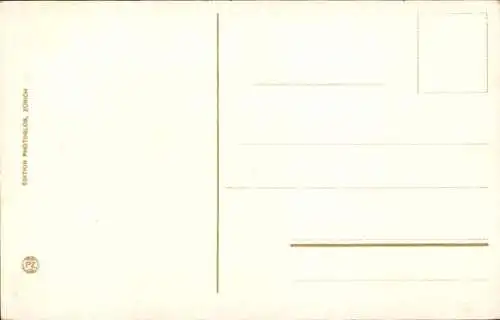 Ak Chamonix Mont Blanc Haute Savoie, Straße mit Geschäften, Montblanc im Hintergrund, farbige ...