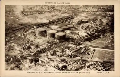 Ak Saint Denis Seine Saint Denis, Usine à gaz du Landy, Société du Gaz de Paris