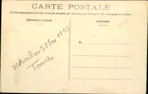 CPA Tours, Semaine d'Aviation 1910, Monoplan Blériot