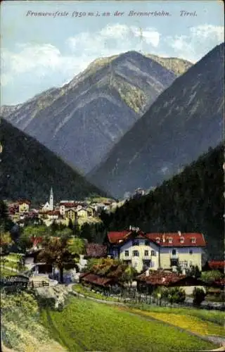 Ak Südtirol, Franzensfeste an der Brennerbahn, Ort im Tal