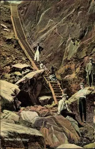 PC Channel Island of Jersey, The Devil's Hole, stairs