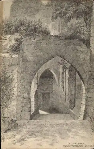 Ak Gorey Jersey Kanalinseln, Mont Orgueil Castle, Old Gateway