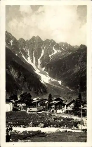 Ak Guttannen Kanton Bern Schweiz, Blick auf den Ort, Gebirge, Fluss