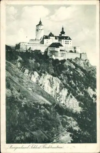 Ak Forchtenstein Burgenland Österreich, Schloss Forchtenstein, Burg, Berglandschaft