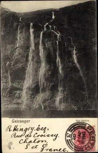 Ak Geiranger Norwegen, Wasserfälle, Berge, Syy Sastre, Geiranger