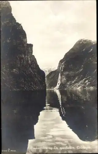 Ak Geiranger Norwegen, Praekestolen og de Syv Sostre