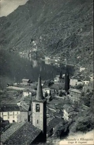 Ak Albogasio Lombardia, S. Mamete, Panorama vom Ort