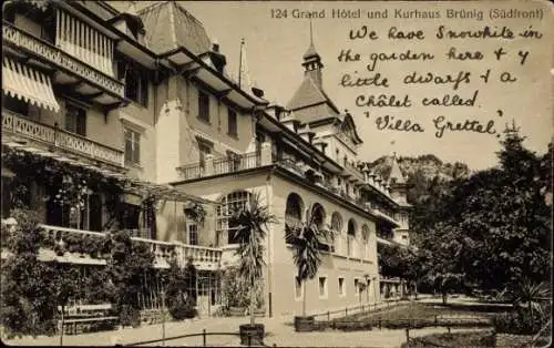 Ak Brünig Meiringen Kt. Bern Schweiz, Grand Hotel und Kurhaus