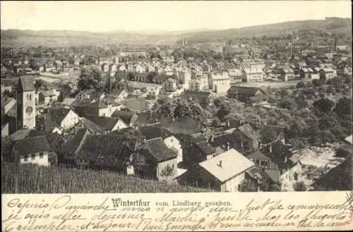 Ak Winterthur Kt. Zürich Schweiz, Vorteil vom Lindberg, Blick auf  städtische Landschaft