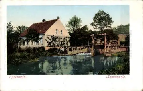 Ak Kannomühle Alt Zauche Wußwerk im Spreewald, Teilansicht