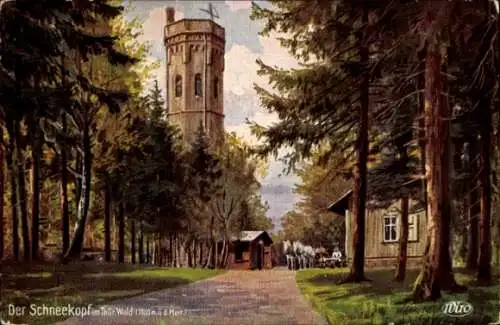 Künstler Ak Der Schneekopf, Aussichtsturm